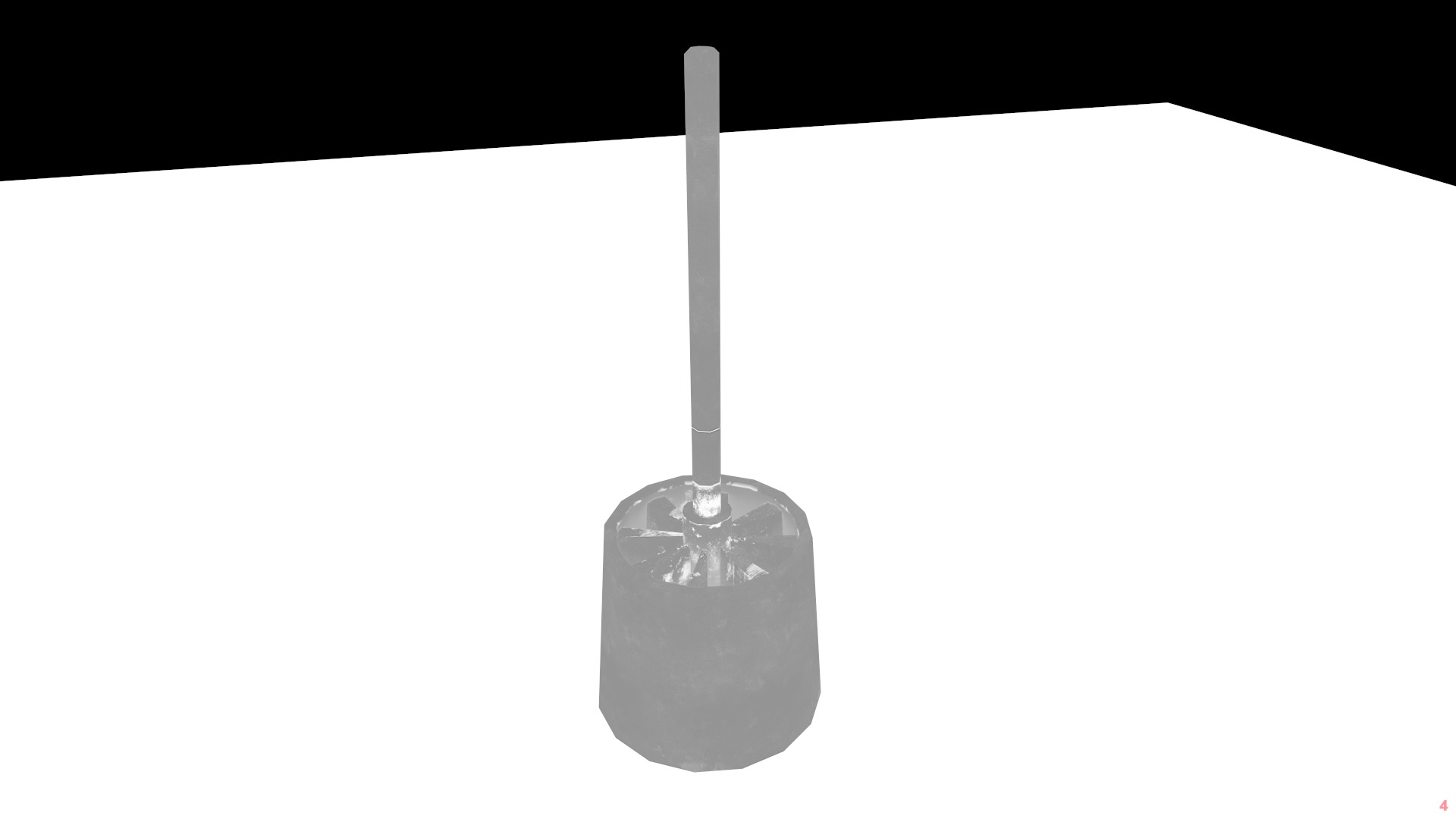 Toilet Brush Low-poly 3D model_5