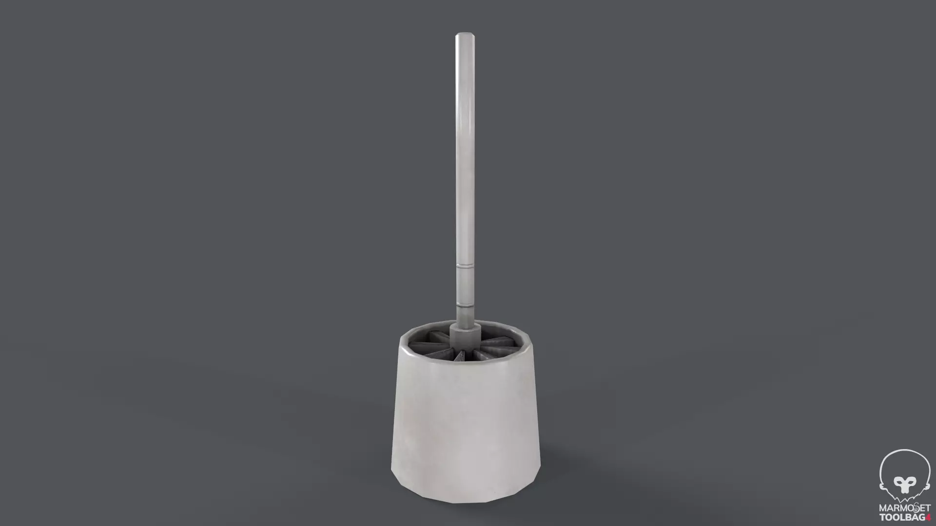 Toilet Brush Low-poly 3D model_0