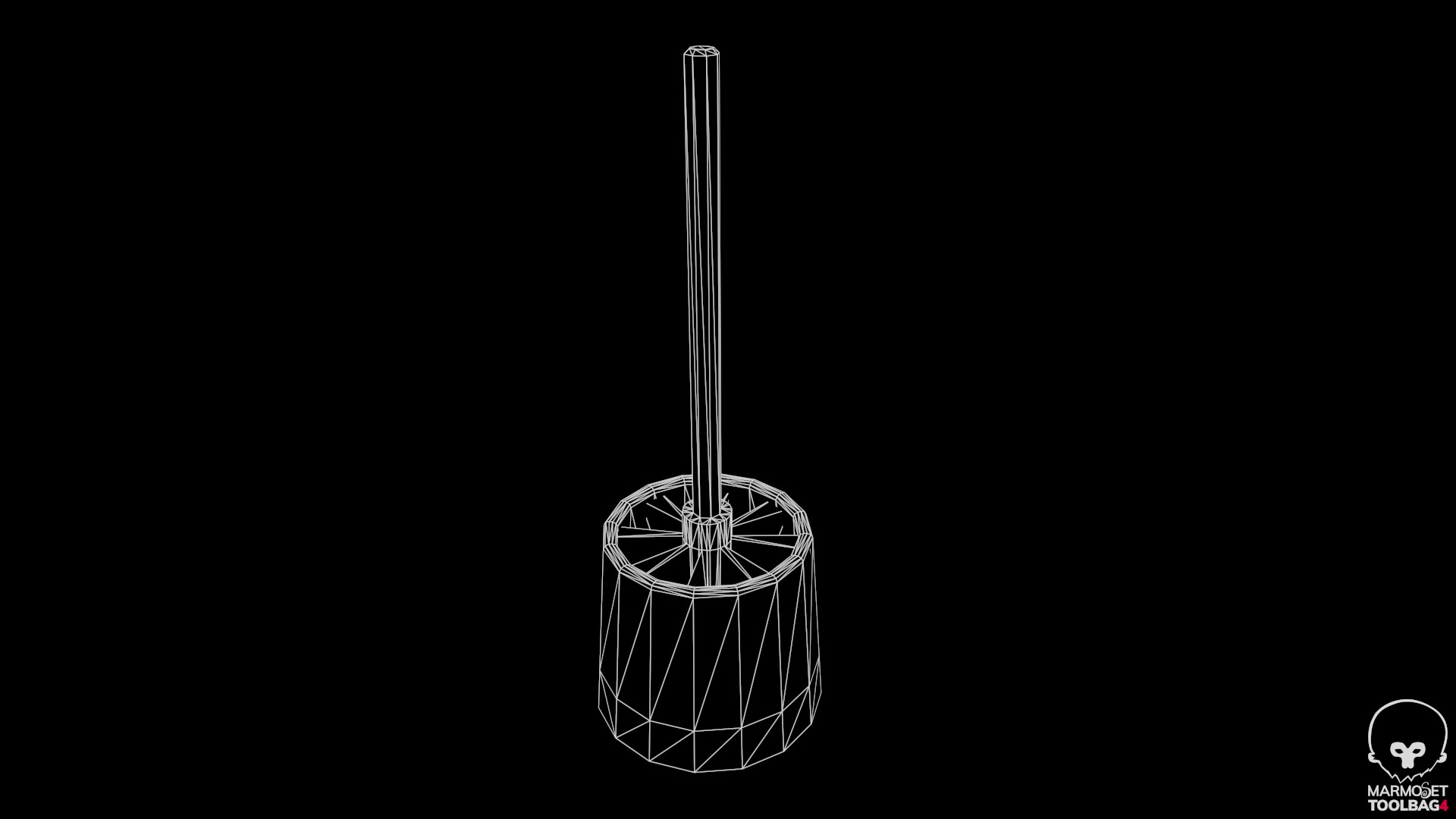 Toilet Brush Low-poly 3D model_9