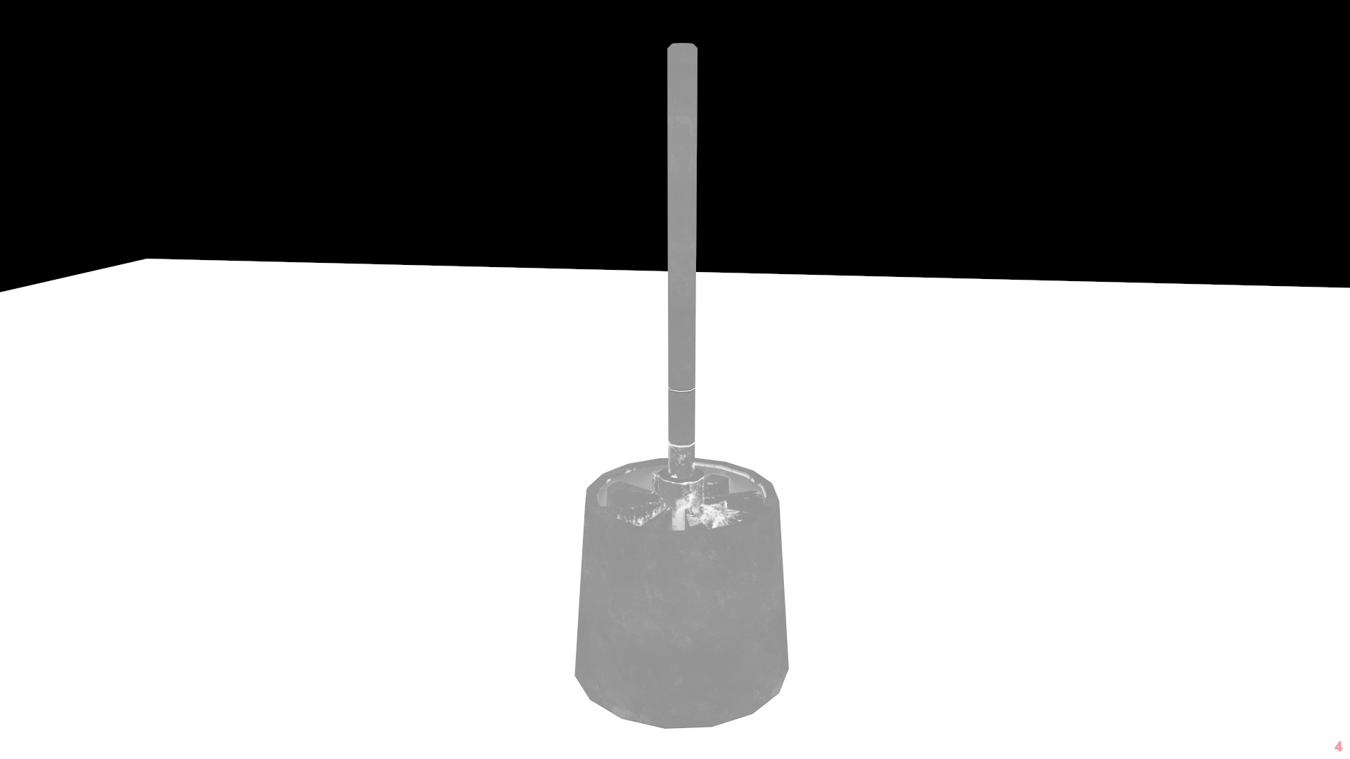 Toilet Brush Low-poly 3D model_7