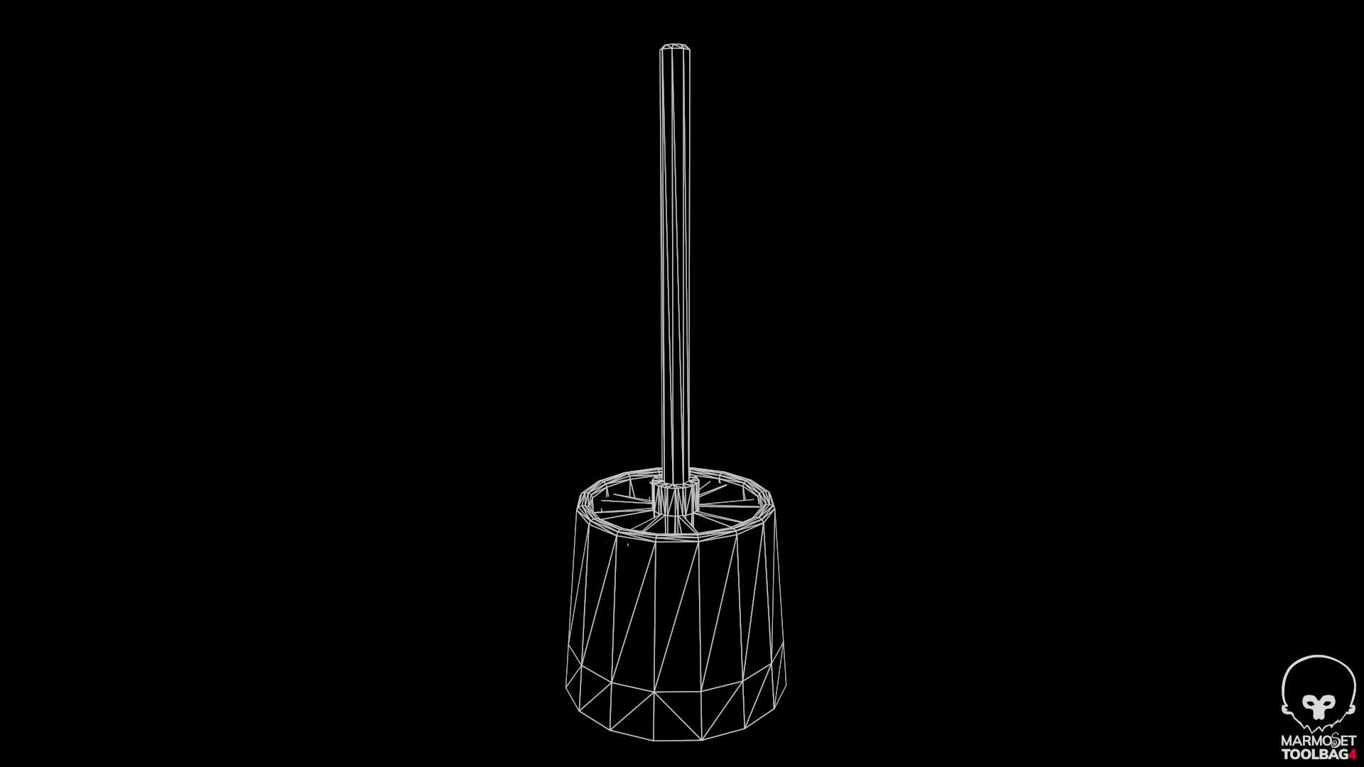 Toilet Brush Low-poly 3D model_12
