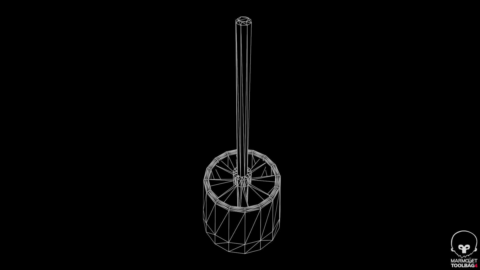 Toilet Brush Low-poly 3D model_10