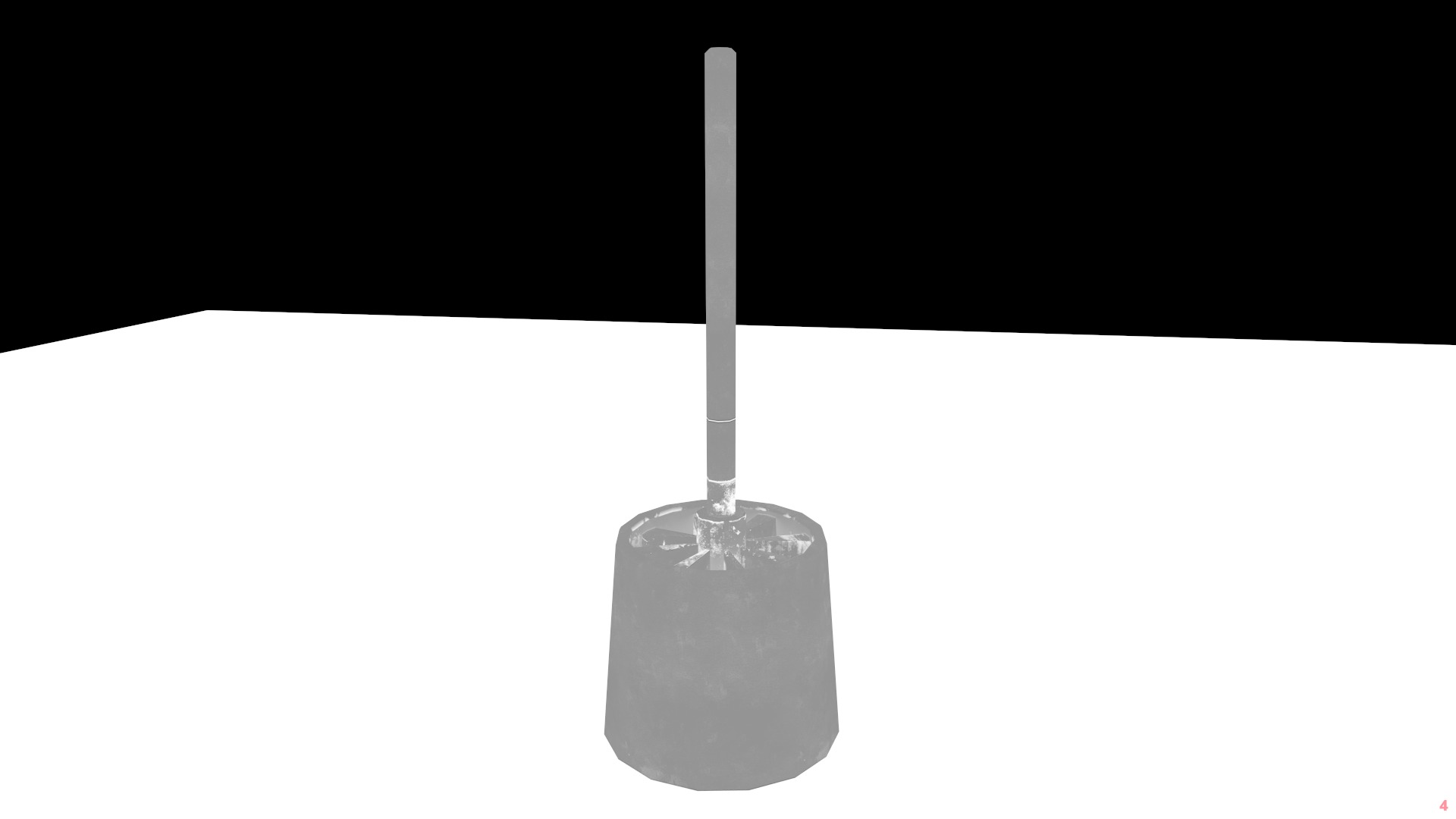 Toilet Brush Low-poly 3D model_8