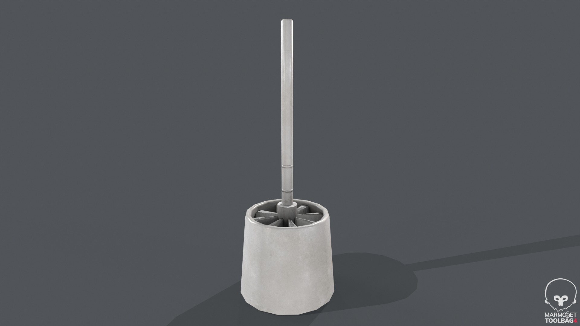Toilet Brush Low-poly 3D model_3