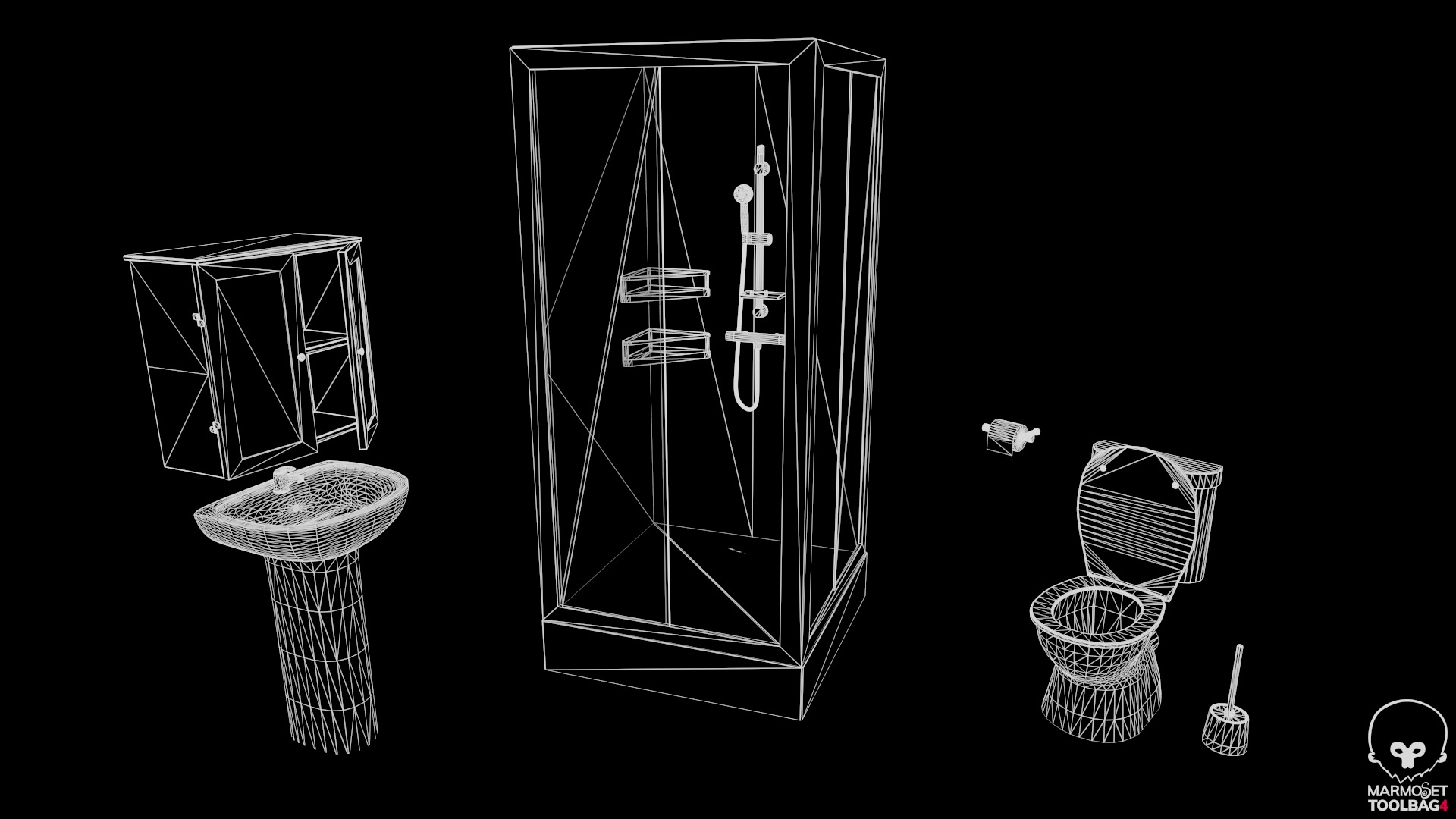 Dirty Bathroom 3D Model Collection_10