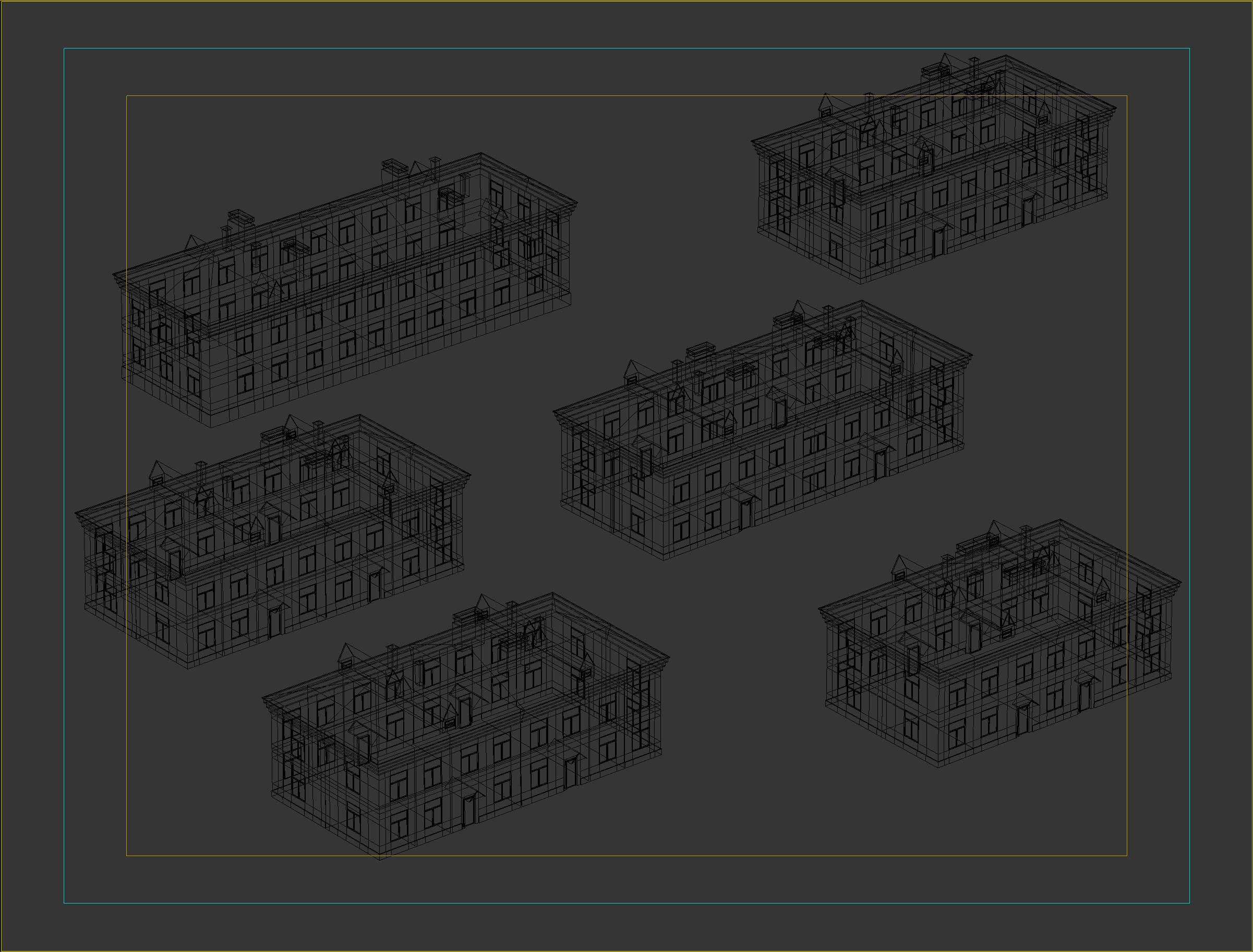 Soviet-style residential buildings pack 3D model_5