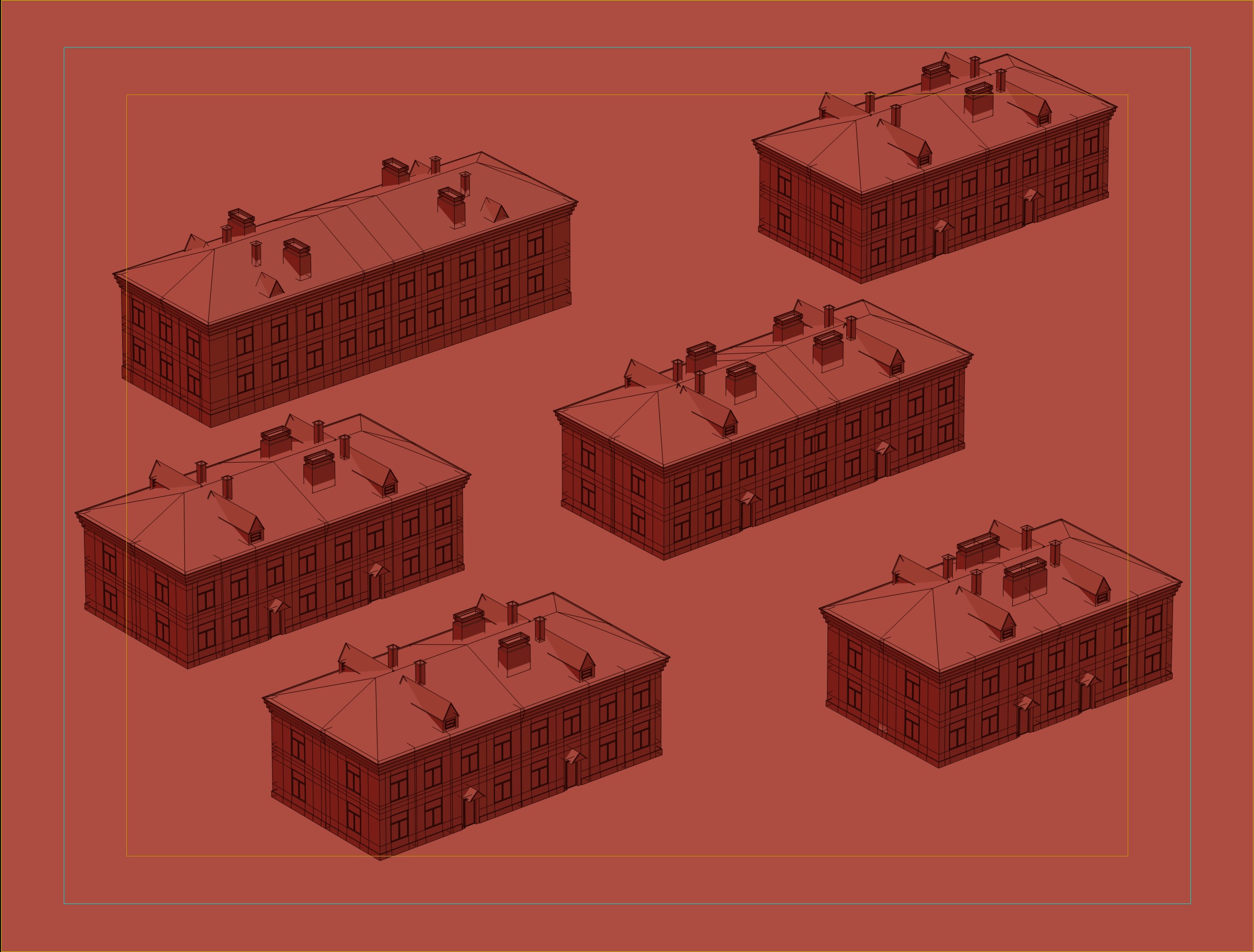 Soviet-style residential buildings pack 3D model_6