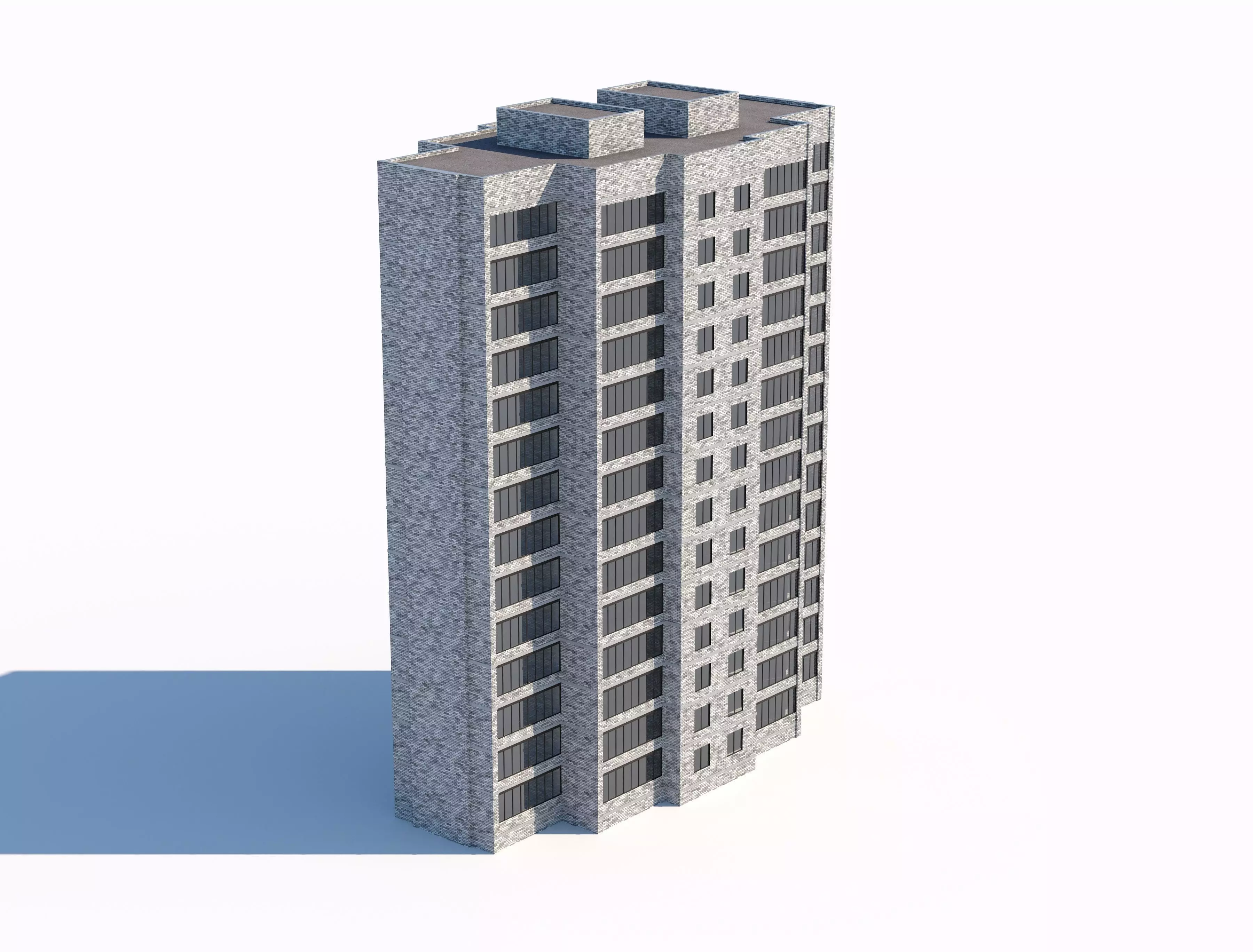 High-rise residential tower 3D model | CGTrader
