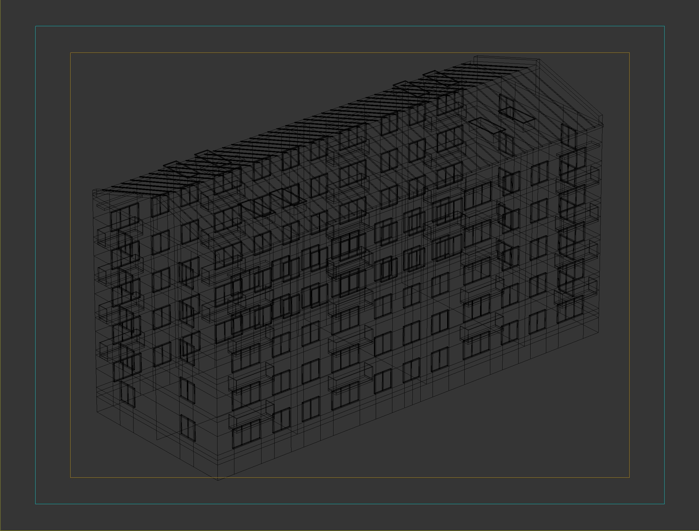 Soviet-style apartment block 3D model_5
