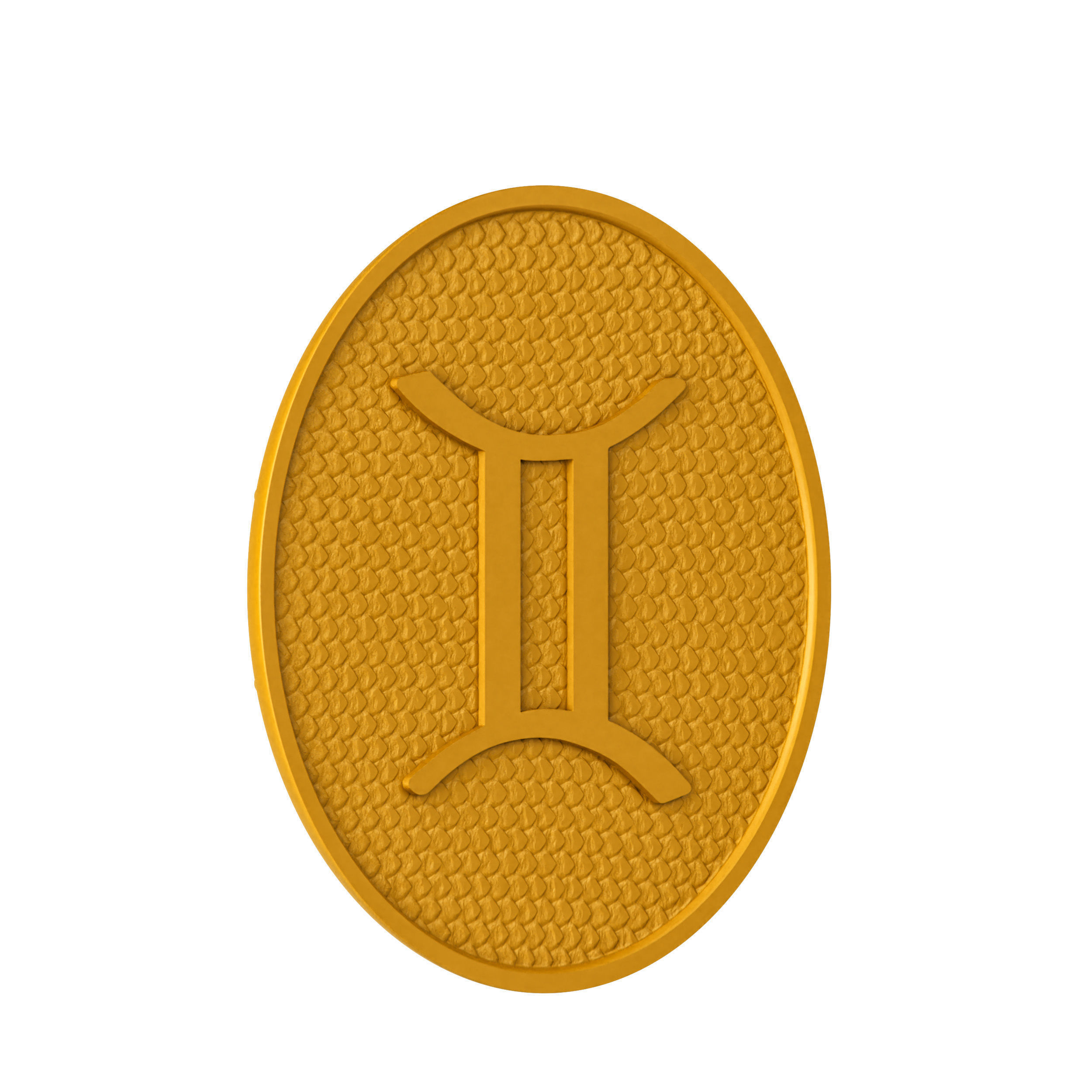 Gemini Zodiac Pendant 3D print model_13