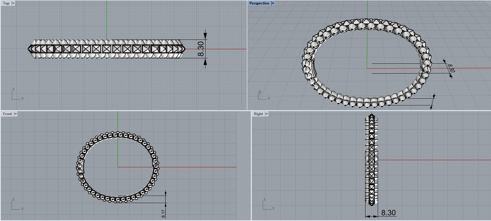 CLASH BRACELET 3D print model_4