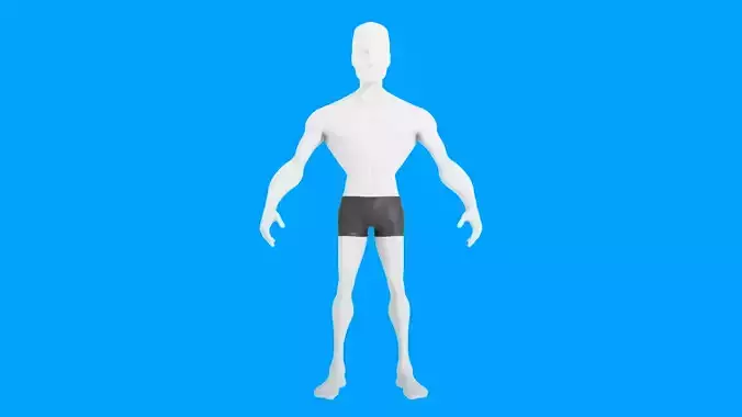 Cartoon Character Male Mesh 3D
