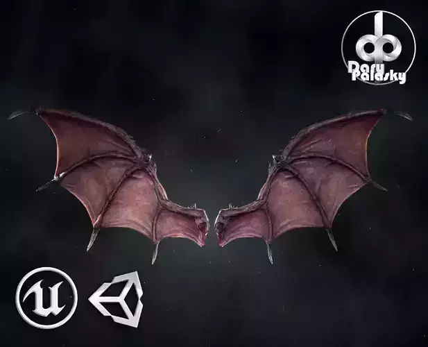 Demon Wings Low-poly 3D model