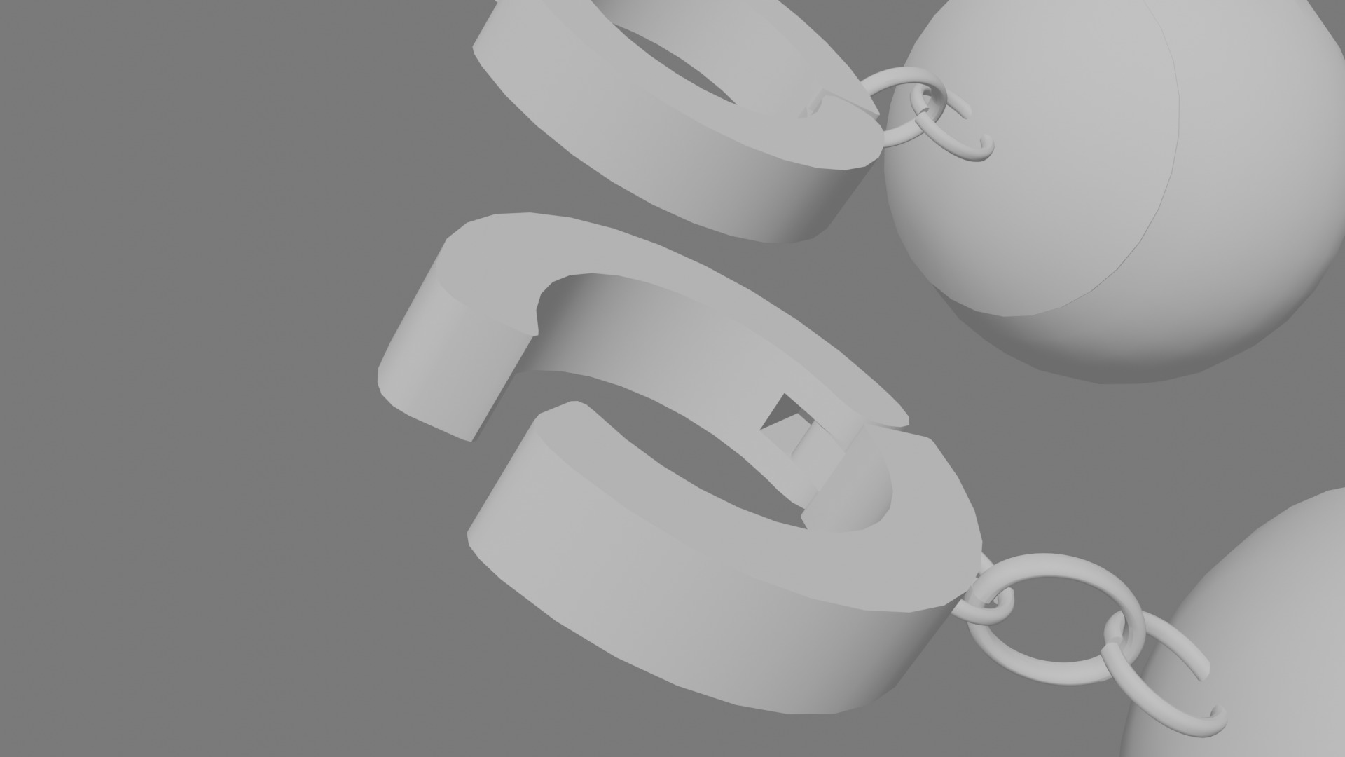 Potara Earrings - Color B Low-poly 3D model_17