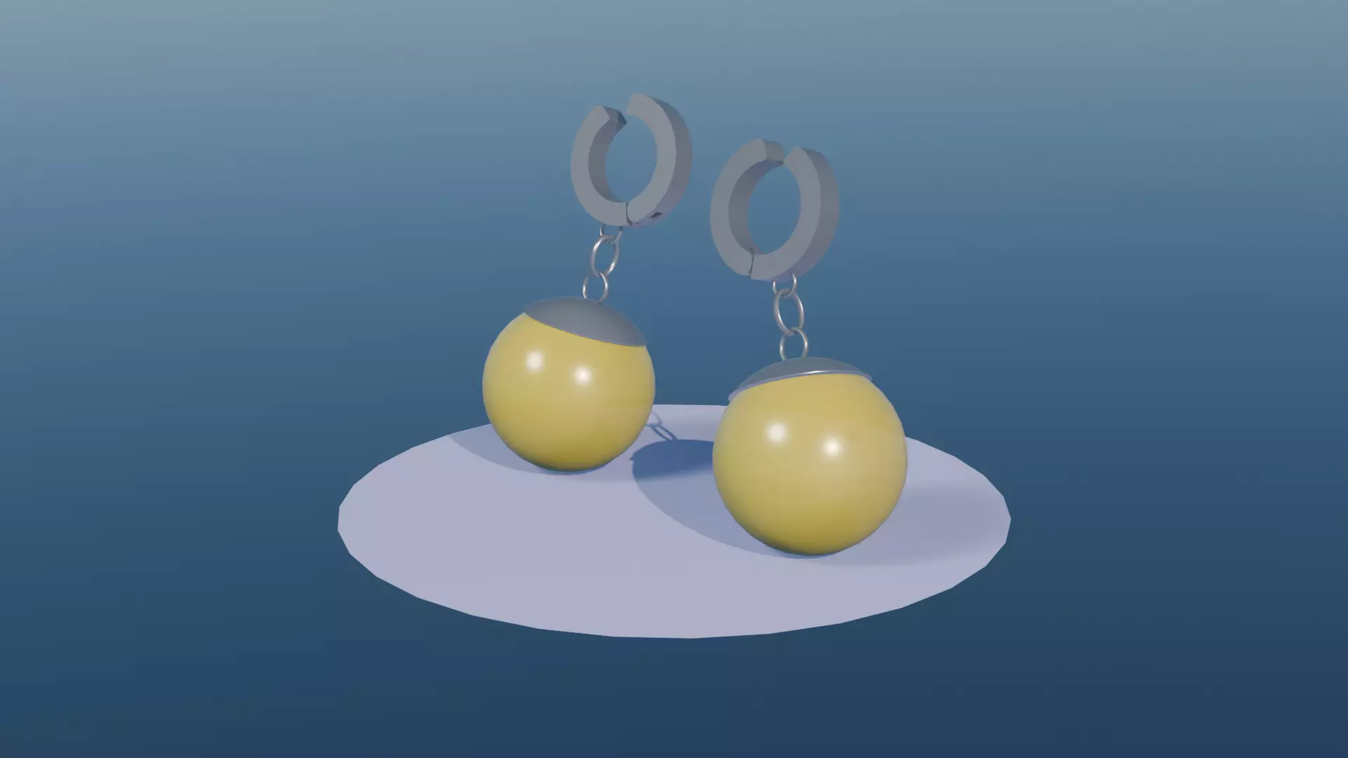 Potara Earrings - Color B Low-poly 3D model_0