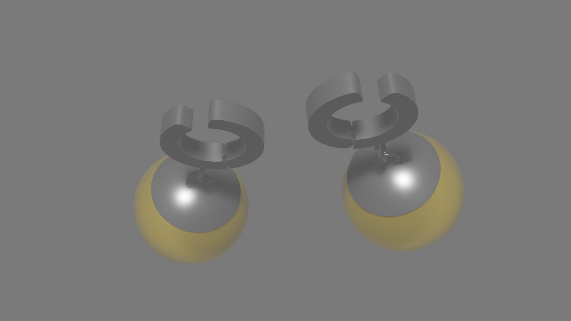 Potara Earrings - Color B Low-poly 3D model_10