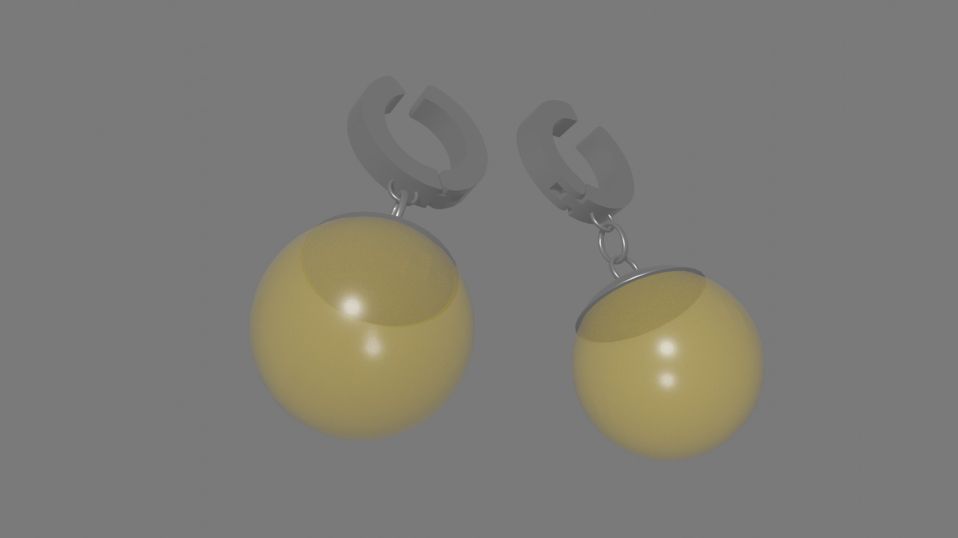 Potara Earrings - Color B Low-poly 3D model_7