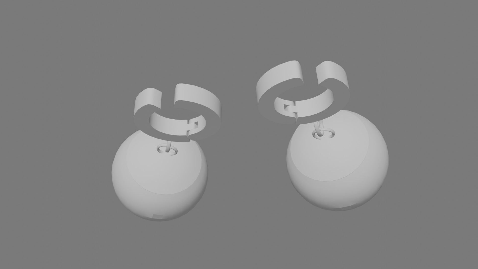 Potara Earrings - Color B Low-poly 3D model_11