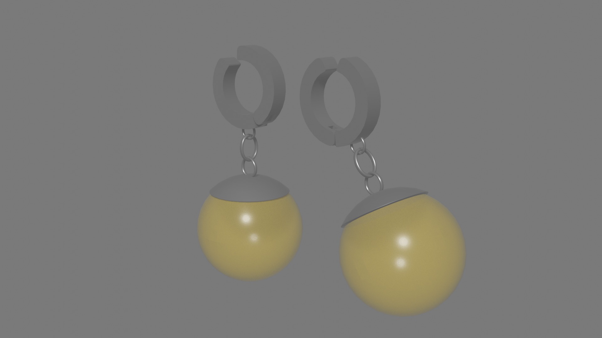Potara Earrings - Color B Low-poly 3D model_4