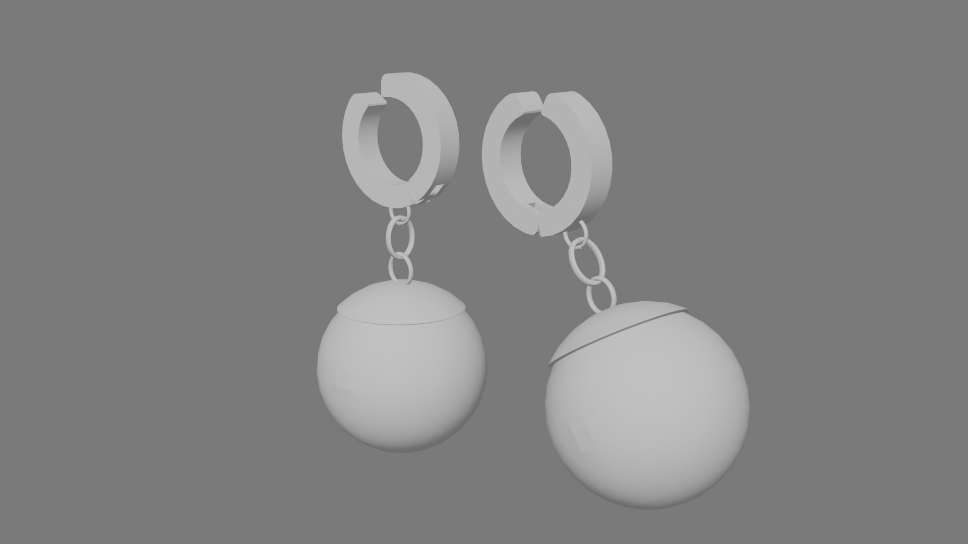 Potara Earrings - Color B Low-poly 3D model_5