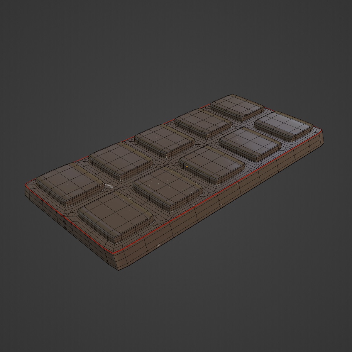 Stylized Chocolate 01 Low-poly 3D model_7