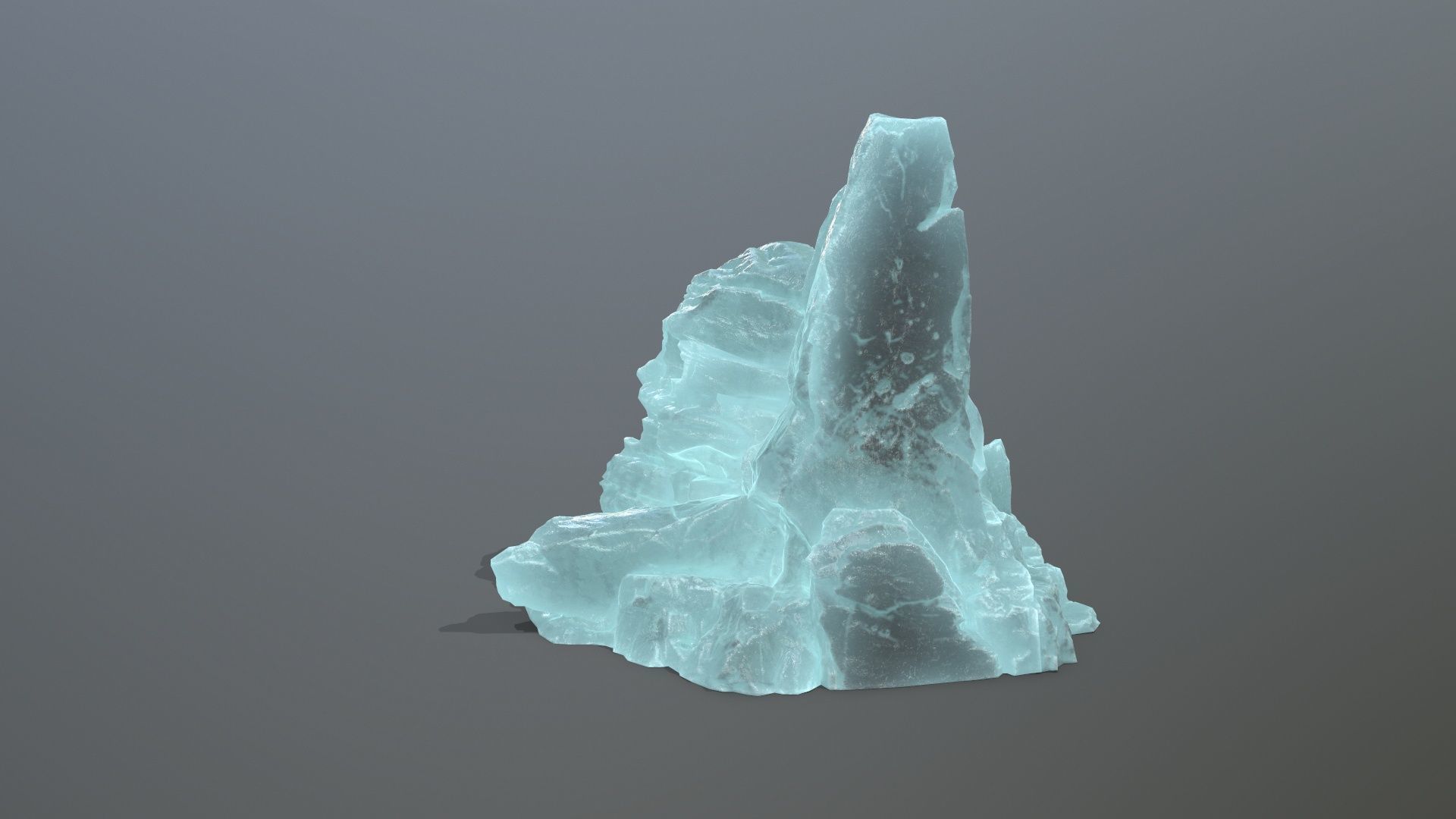 Skull Rock Low-poly 3D model_6