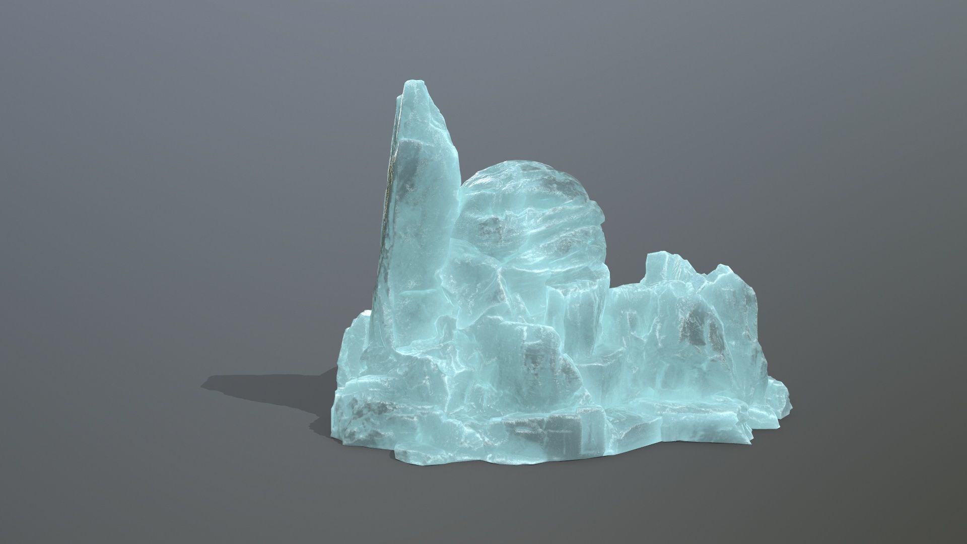 Skull Rock Low-poly 3D model_9