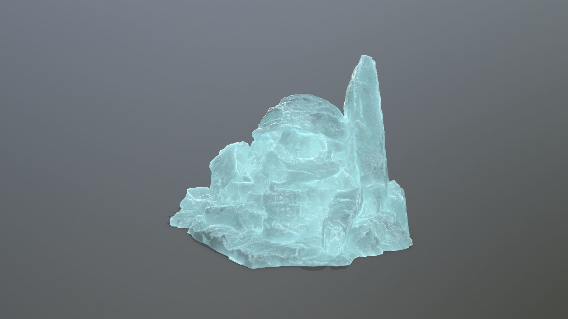 Skull Rock Low-poly 3D model_4