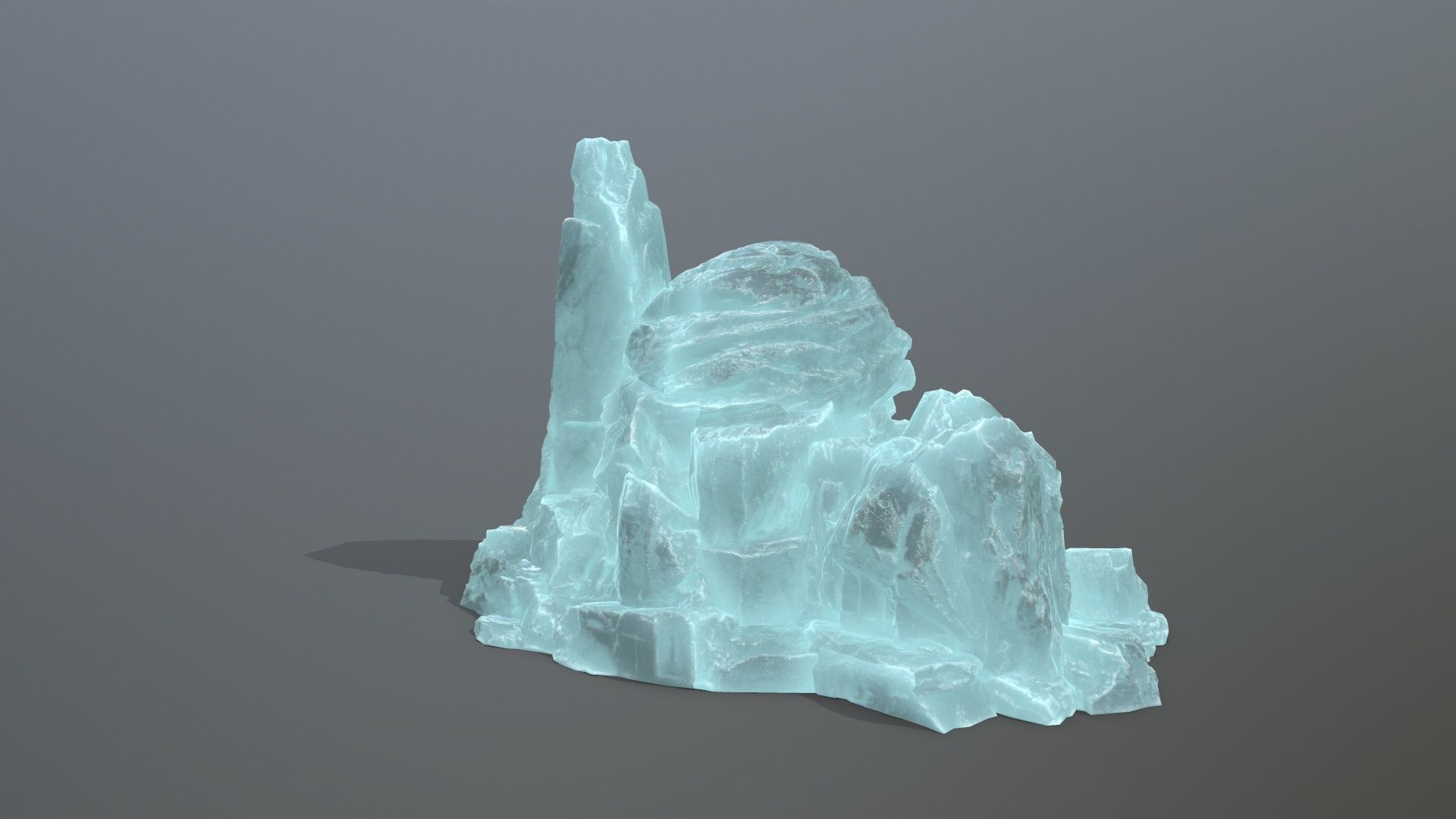 Skull Rock Low-poly 3D model_10