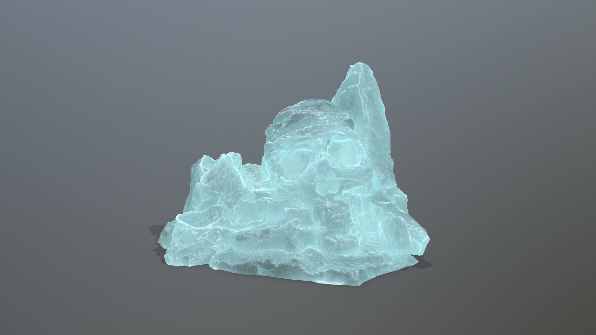 Skull Rock Low-poly 3D model_14