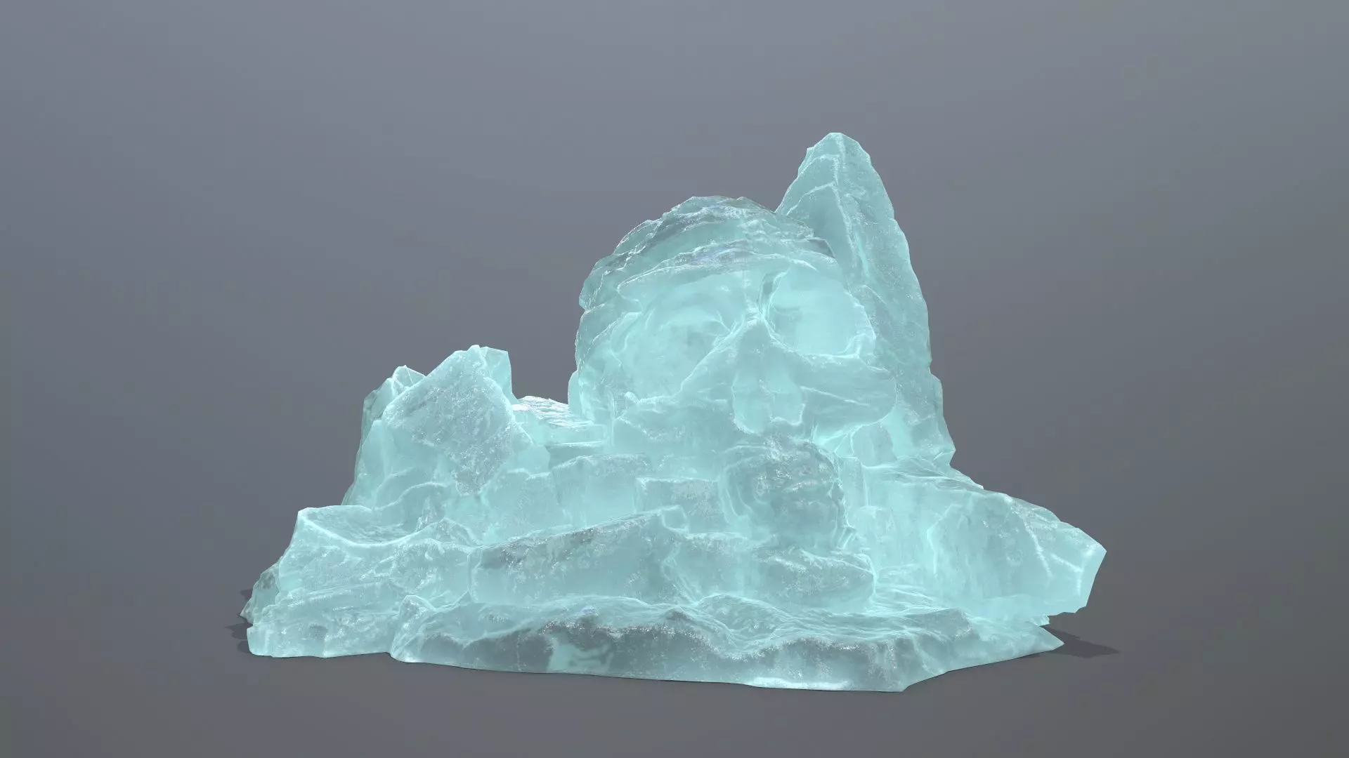 Skull Rock Low-poly 3D model_0