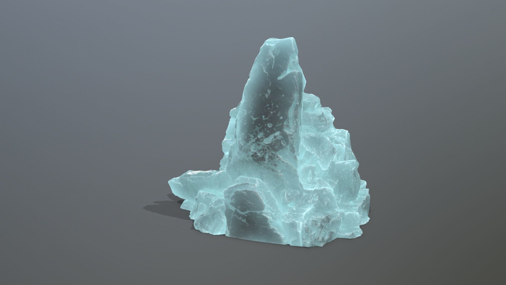 Skull Rock Low-poly 3D model_7