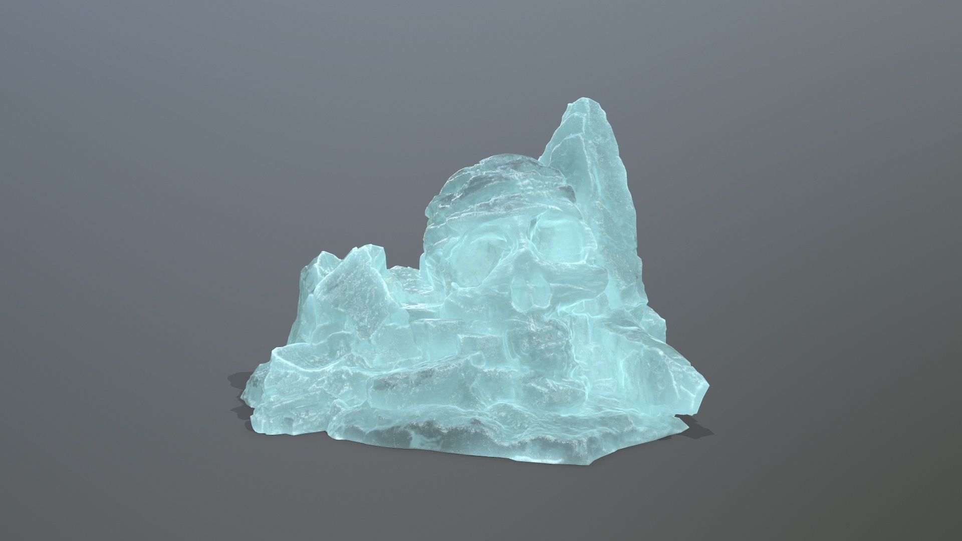Skull Rock Low-poly 3D model_2