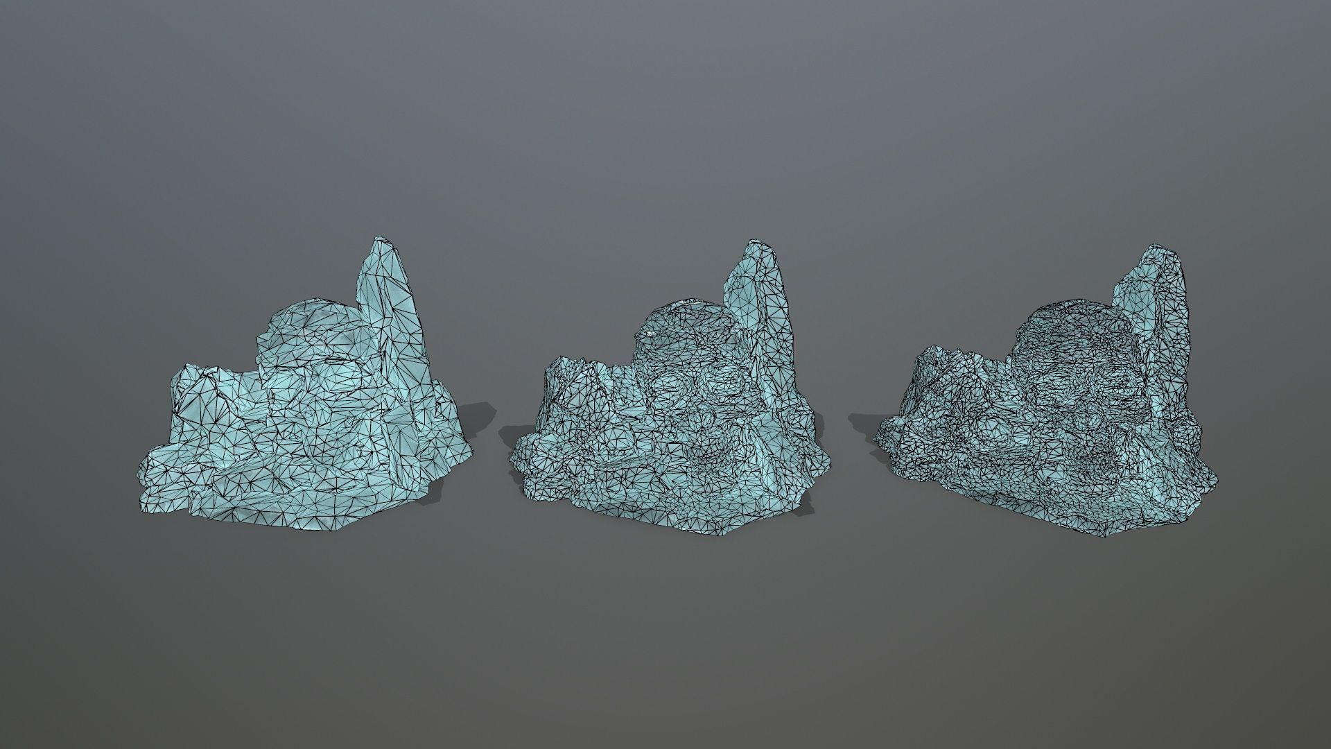 Skull Rock Low-poly 3D model_17