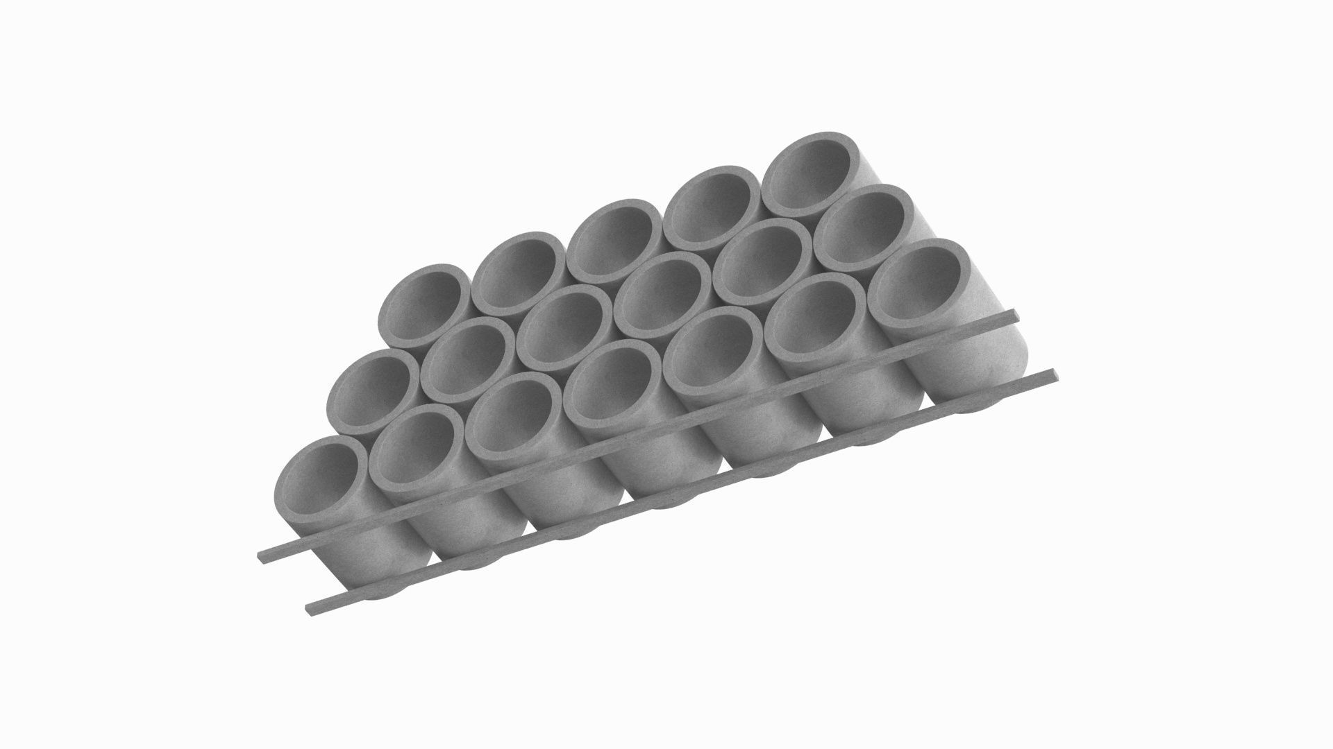 Concrete Pipes Stack 3D model_5