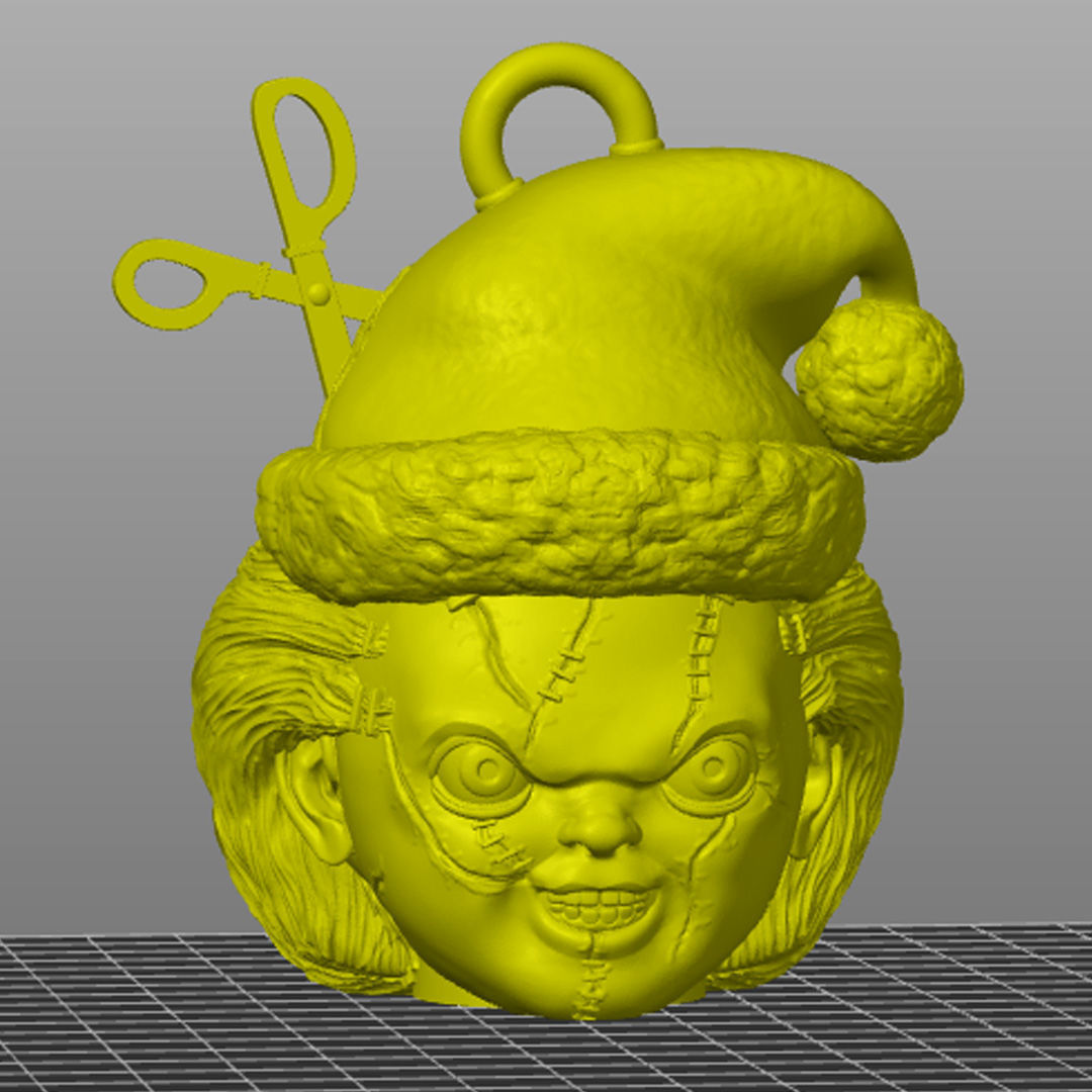 Xmas Horror Ornaments Chucky 3D model_2