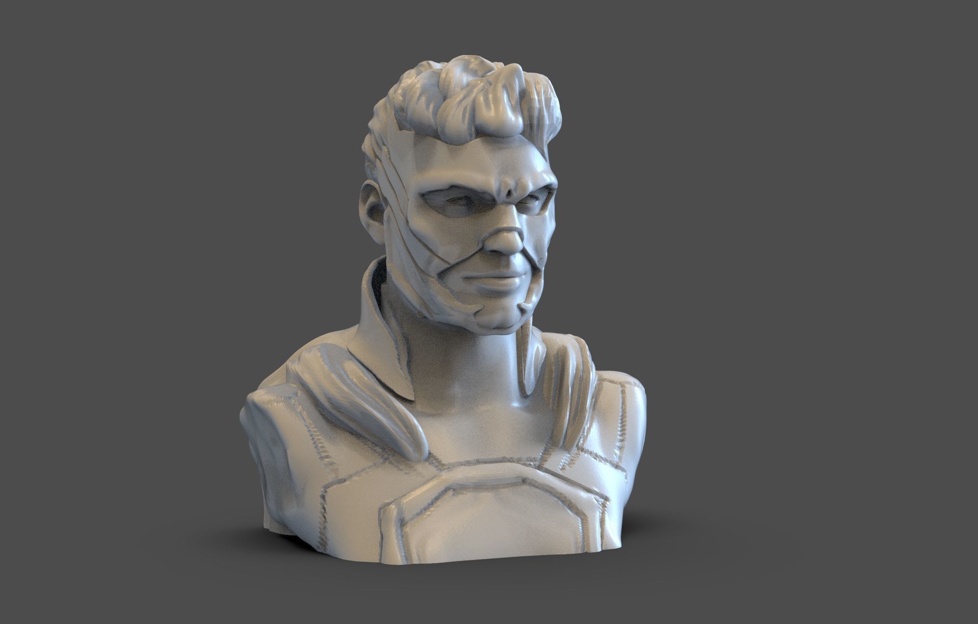 SuperHero Bust 3D print model_1