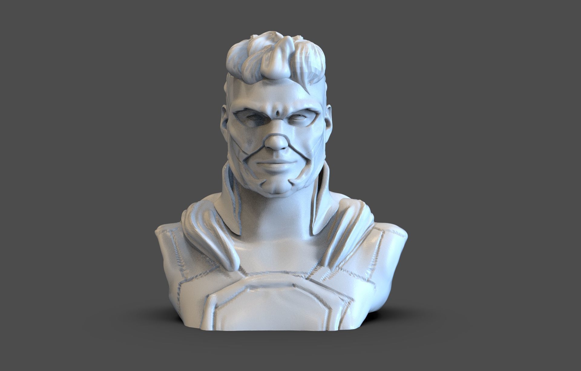 SuperHero Bust 3D print model_4