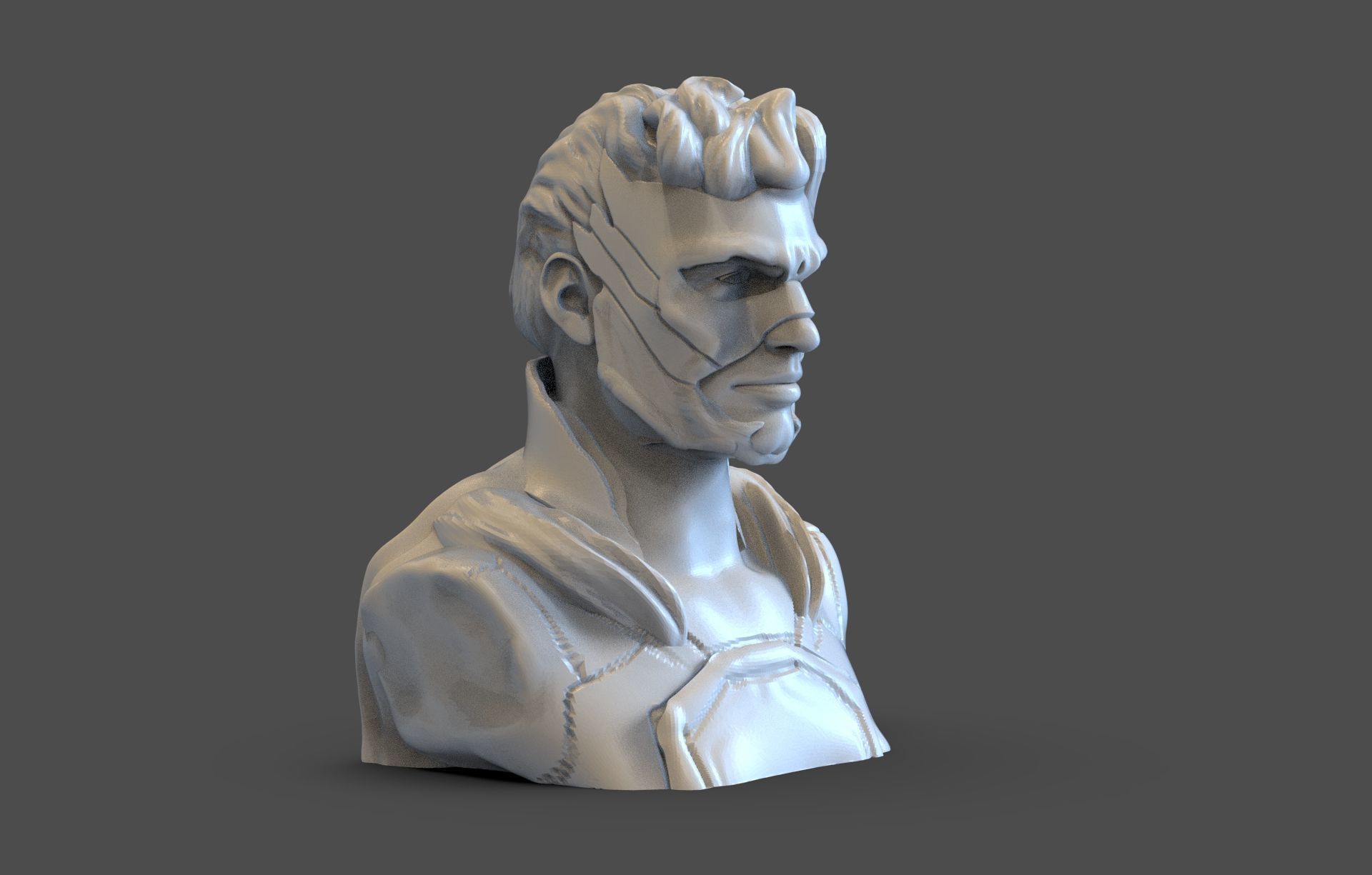 SuperHero Bust 3D print model_3