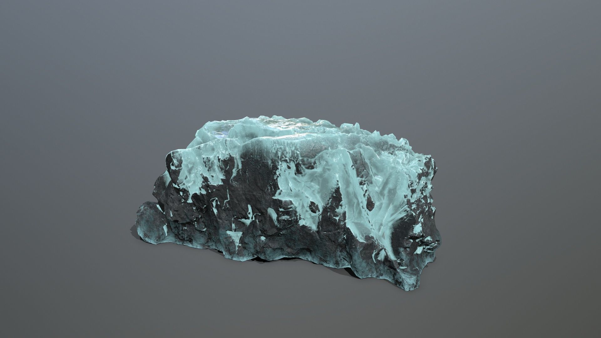 Ice Mountain Low-poly 3D model_11