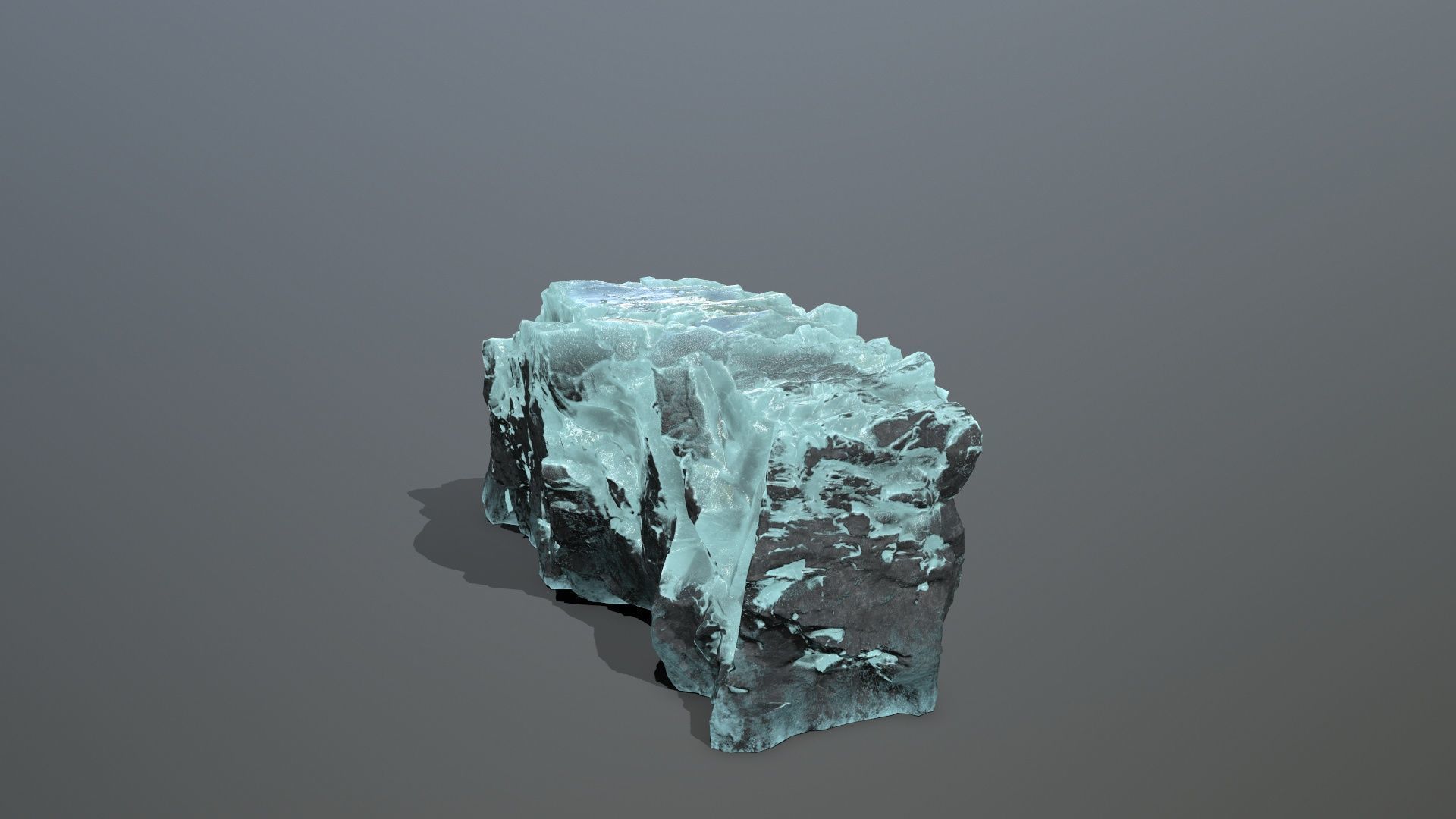 Ice Mountain Low-poly 3D model_4