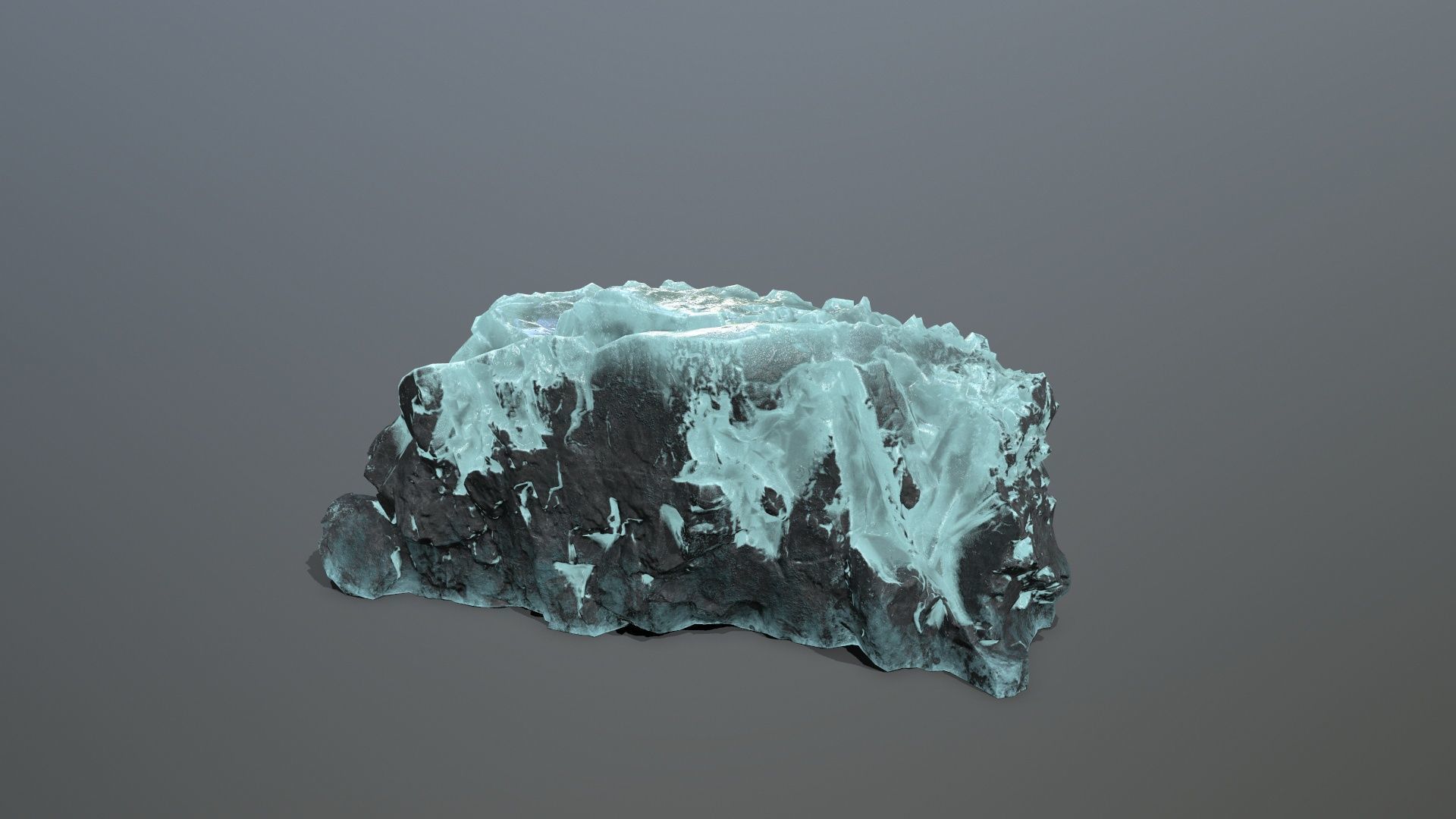 Ice Mountain Low-poly 3D model_3