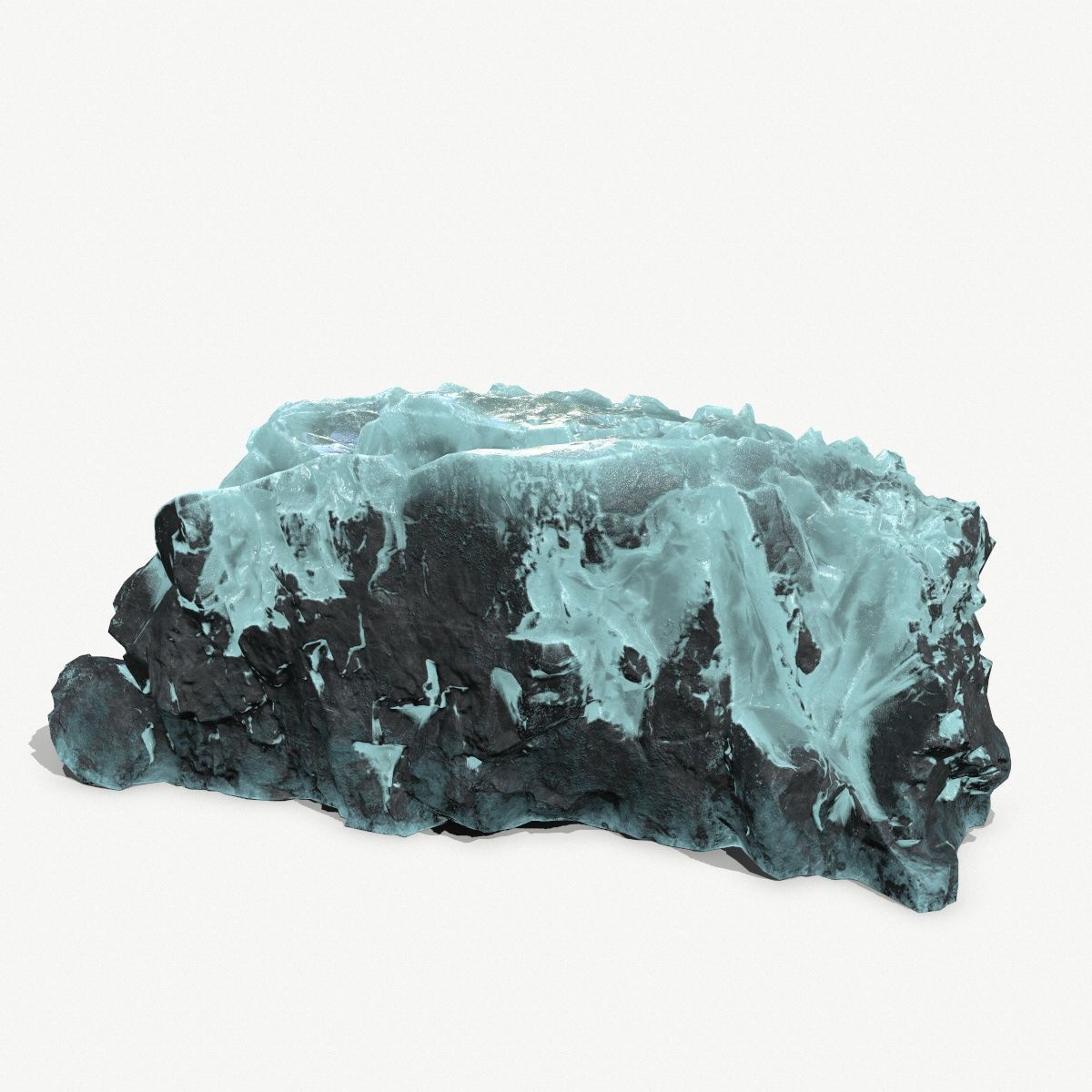 Ice Mountain Low-poly 3D model_2