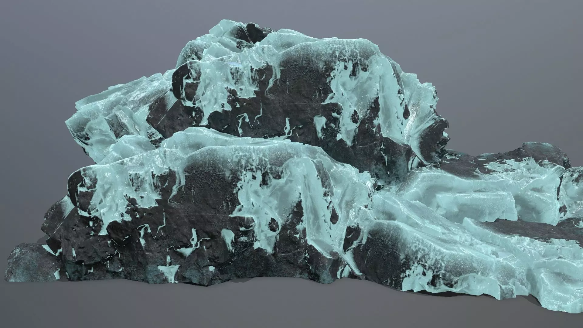 Ice Mountain Low-poly 3D model_0