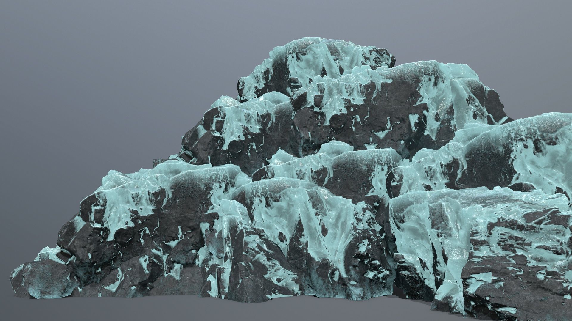 Ice Mountain Low-poly 3D model_1