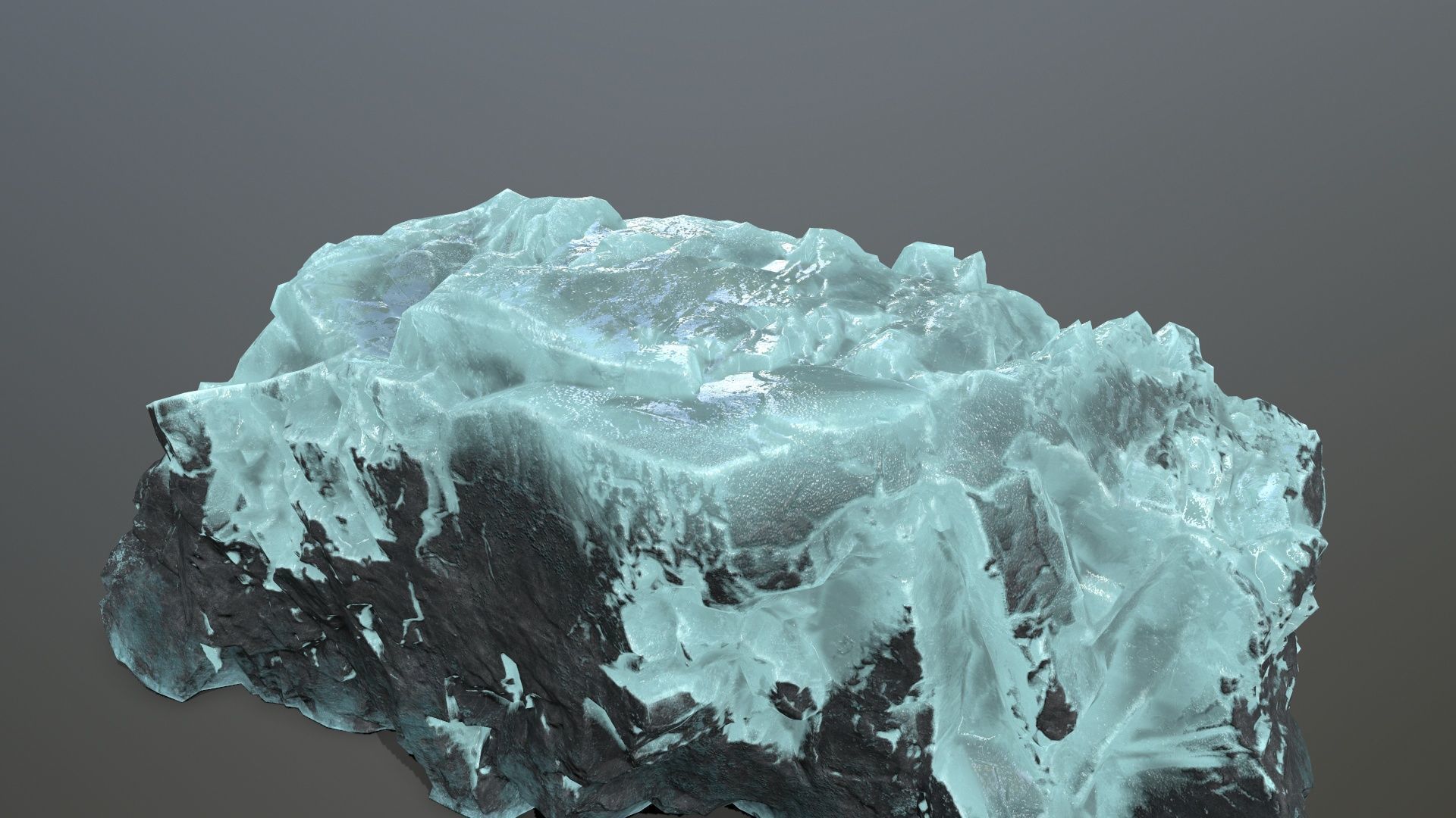 Ice Mountain Low-poly 3D model_12