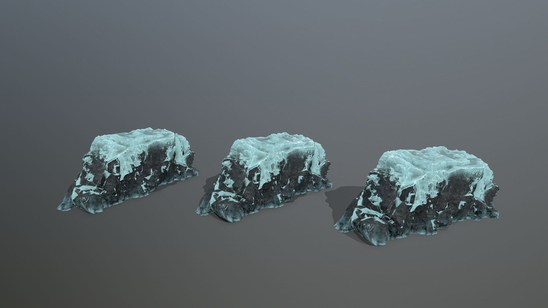 Ice Mountain Low-poly 3D model_13
