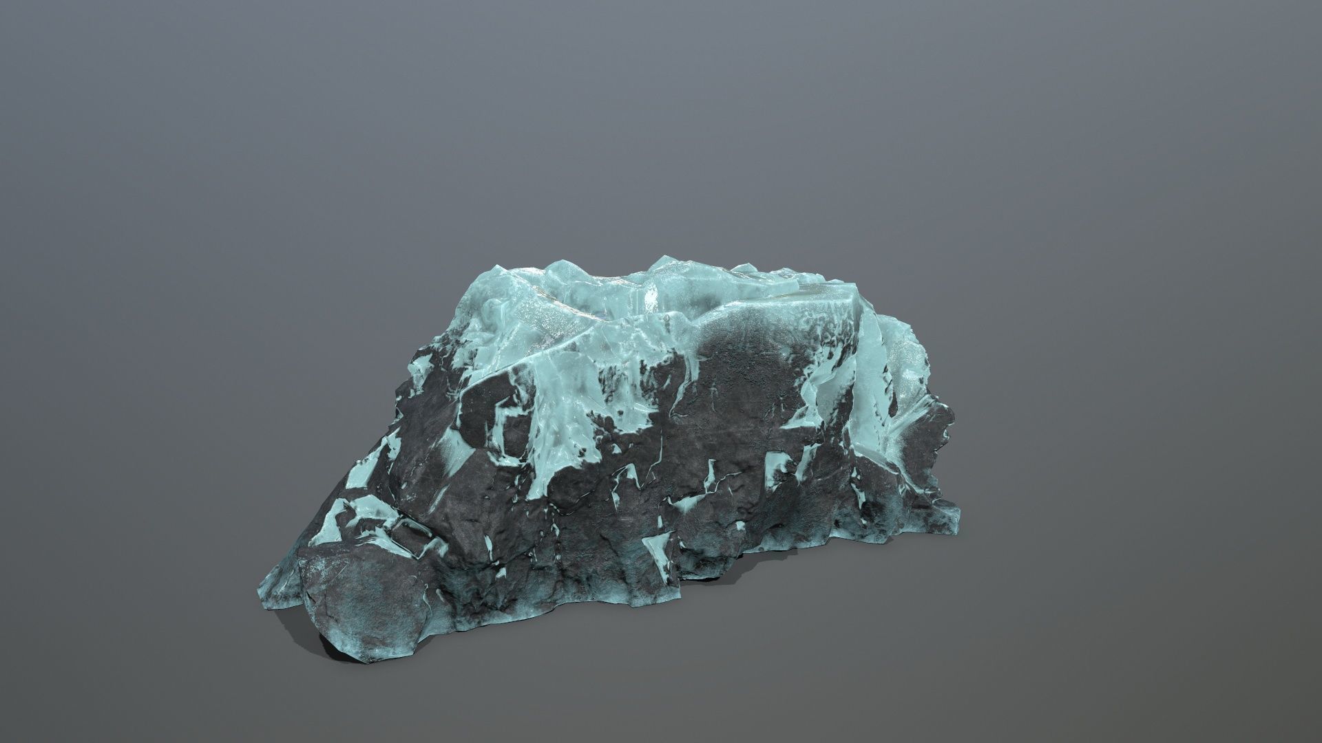 Ice Mountain Low-poly 3D model_10