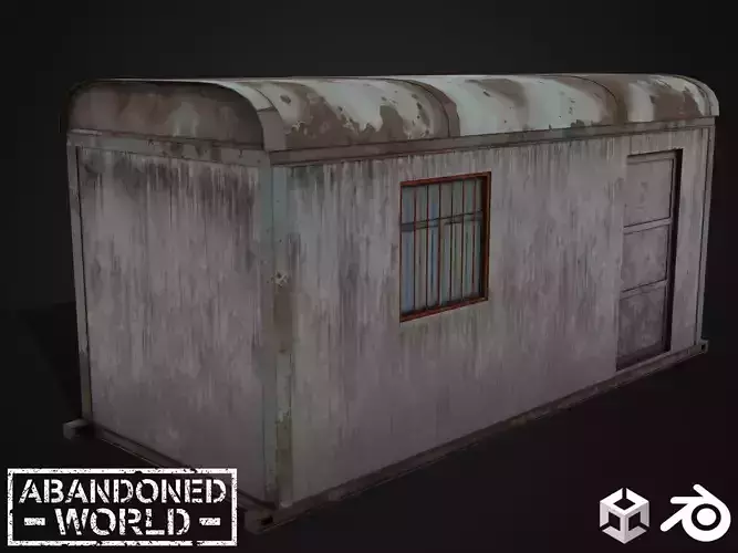Trailer For Workers Low-poly 3D model