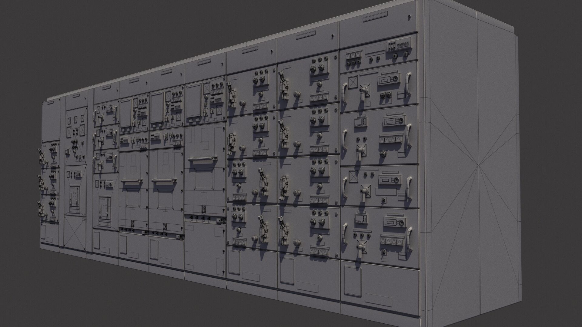 Circuit breaker Low-poly 3D model_13